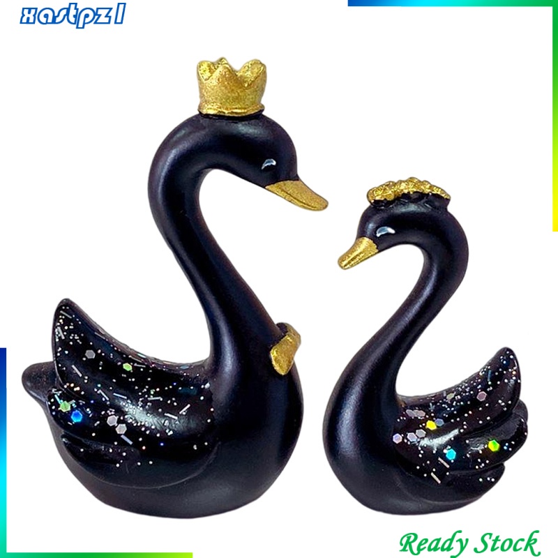 Tượng Thiên Nga Bằng Nhựa Resin Trang Trí Bảng Điều Khiển Xe Hơi