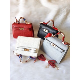 Túi Đeo Chéo Da Sần Sang Chảnh +TẶNG KÈM 1 Dải Lụa Siêu Xinh (hót)