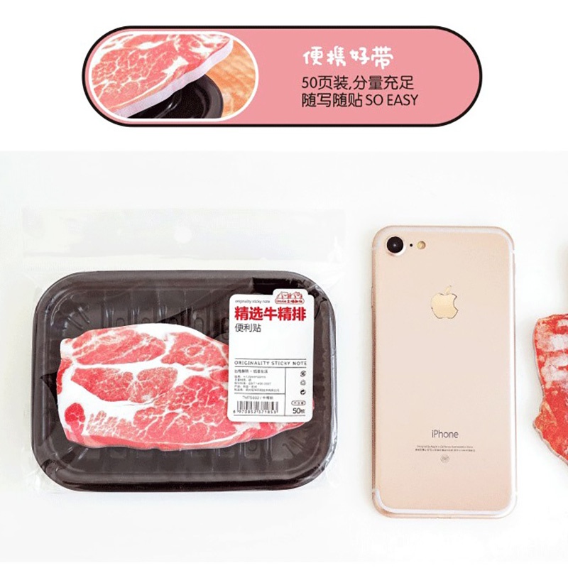 Sổ Ghi Chú Hình Miếng Thịt Bò Bít Tết Cá Hồi Vui Nhộn Sáng Tạo Hàn Quốc N Times Posted In Korea