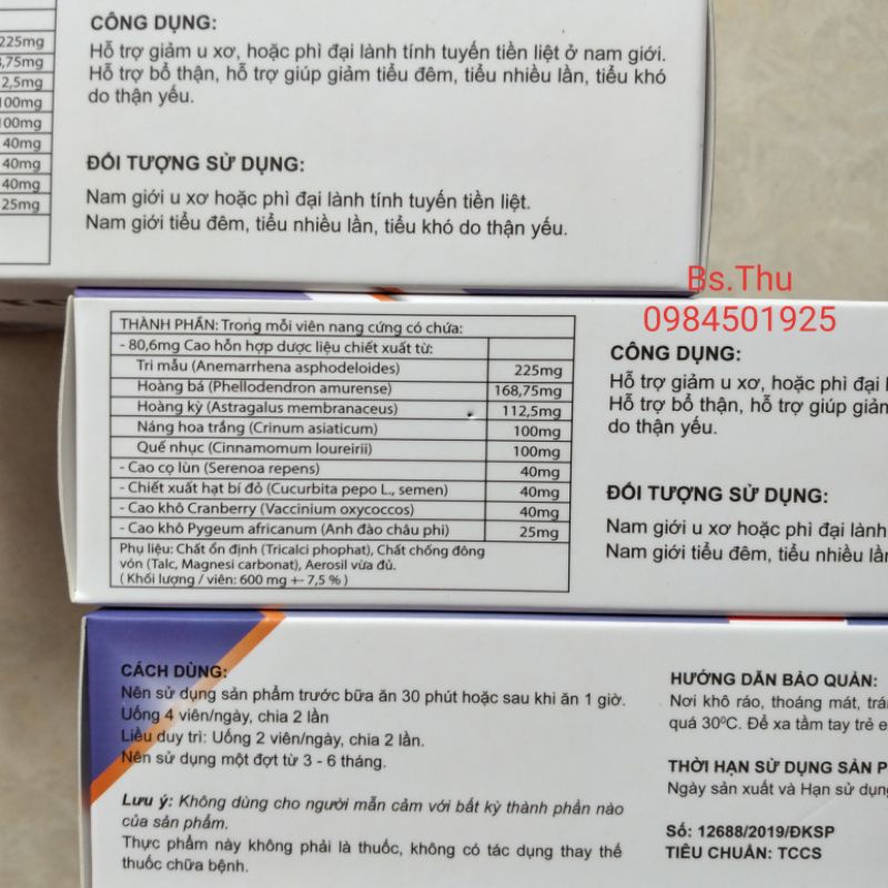 Elo-Prostage hộp 30 viên Elo Prostage hỗ trợ bổ thận, giảm tiểu đêm, tiểu khó ở nam giới