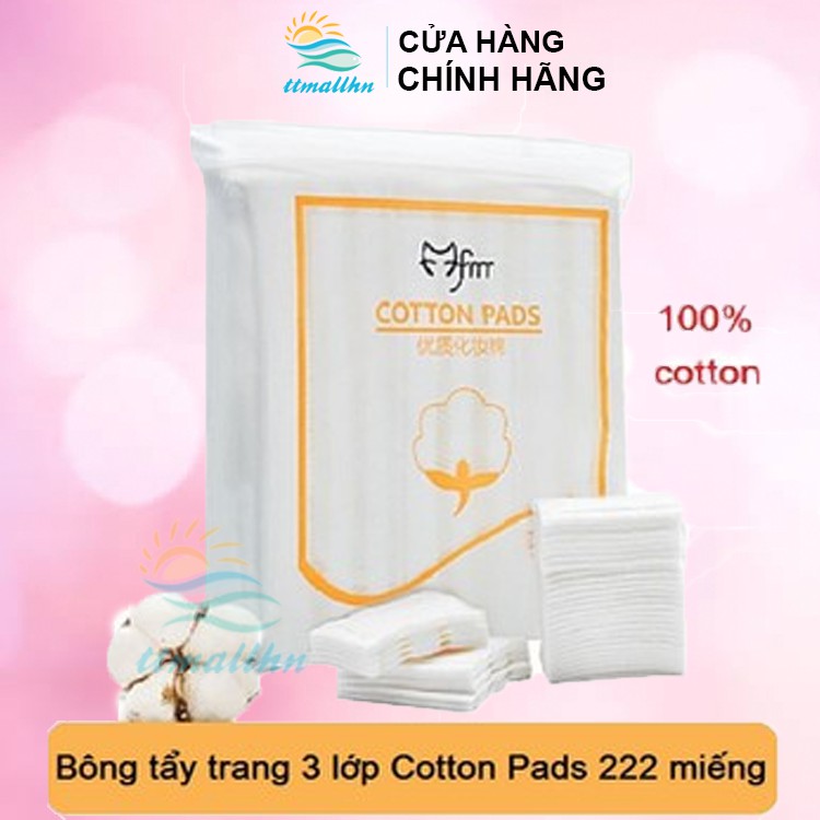 Bông tẩy trang 3 lớp Cotton Pads bông tẩy trang