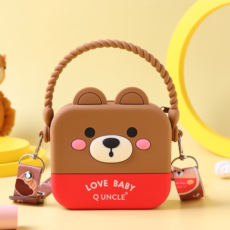 Túi Đeo Chéo Mini Bằng Silicon Hình Stella Lou Dễ Thương Dùng Đựng Tiền Xu / Tai Nghe Cho Bé