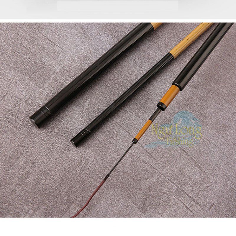 Cần câu tay Uy Vũ 3H chất liệu carbon xoắn sơn giả trúc, cần đẹp tải cá tốt, có nhiều kích thước lựa chọn