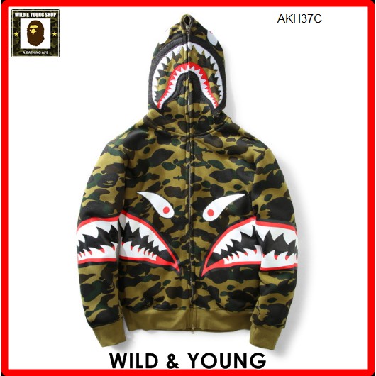 ⚡️HOT SALE⚡️Áo khoác Bape Cá Mập - Răng Sườn (AKH37)