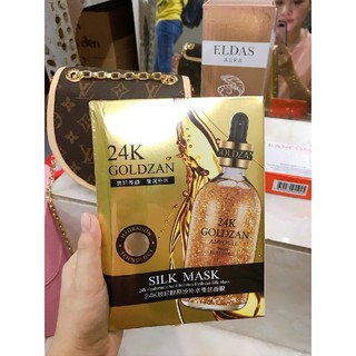 Mặt nạ lụa vàng tinh chất vàng 24K goldzan Silk mask hộp 10 miếng  Giá Gốc