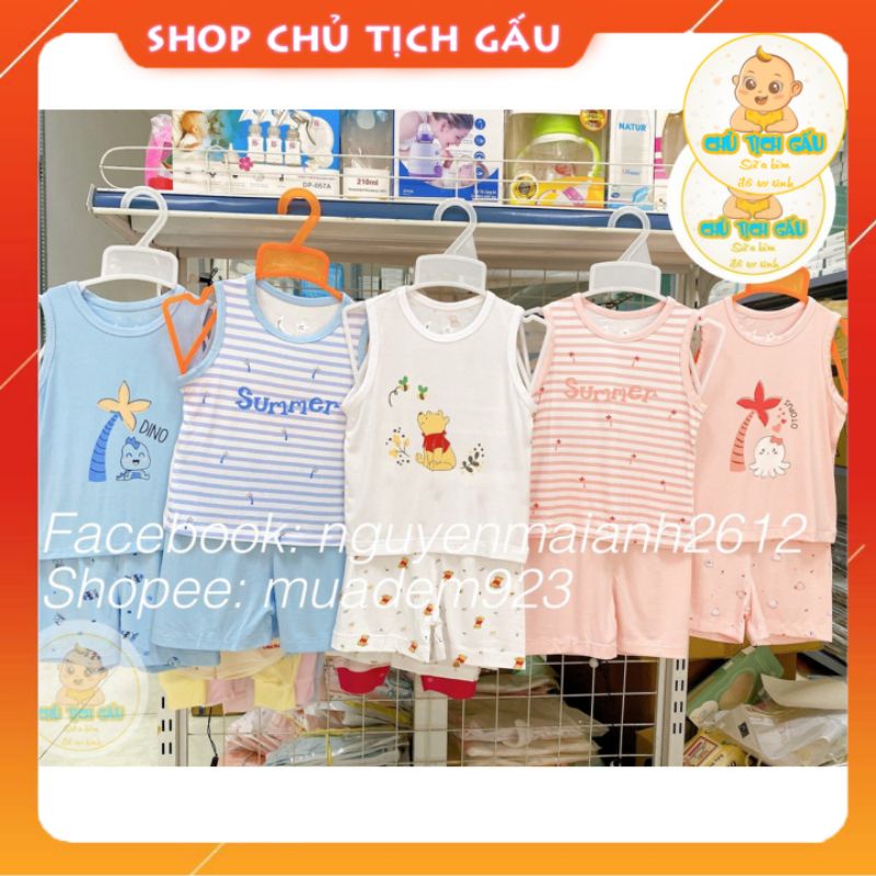 Bộ ba lỗ sợi tre hãng Momma baby cho bé dưới 15kg