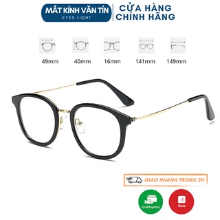 Gọng kính cận Eyes Light T559 mắt kính nữ tròn càng kim loại cao cấp không gỉ