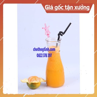 Ly thủy tinh eo trà sữa 300ml-500ml