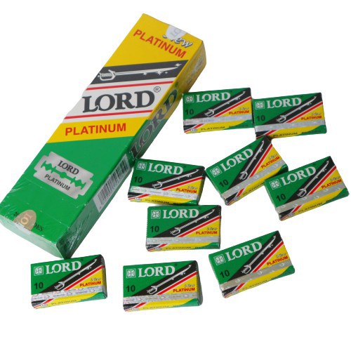 1 Hộp Dao Lam Dorco Dao Cạo râu Lord Platinum và Gillette london Tùy Chọn