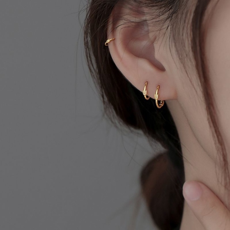 Khuyên Tai Nữ Tròn Khuyên Tai Tròn Bộ Khuyên Tai Tròn Mini Bằng Bạc S925 Thời Trang Cho Nữ