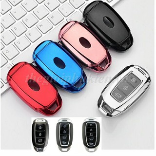[SHOCKKK ] Ốp silicon màu bảo vệ chìa khóa cho xe Hyundai Accent, Hyundai Kona, Hyundai Santafe 2019…kèm móc đeo INOX