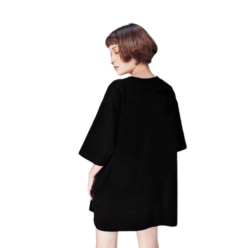 Áo thun form rộng Unisex tay lỡ trắng đen dành cho nam và nữ vải mềm mịn không bai giãn khi giặt máy TRN01