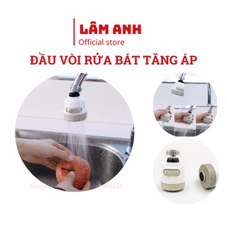 Đầu Vòi Nối Rửa Bát Tăng Áp Xoay 360 Độ - Vòi Tăng Áp Lực Nước Rửa Chén Bát Điều Chỉnh 3 Cấp Độ