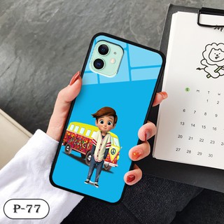 Ốp lưng kính 3D iPhone 11- hình cute