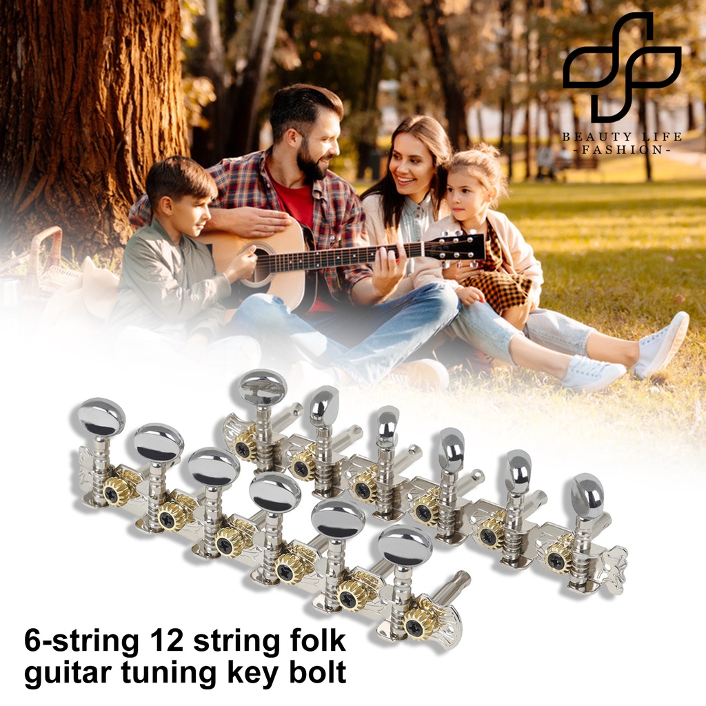 1 Bộ 6 Nút Chỉnh Dây Đàn Guitar Điện 6-link 12 Dây