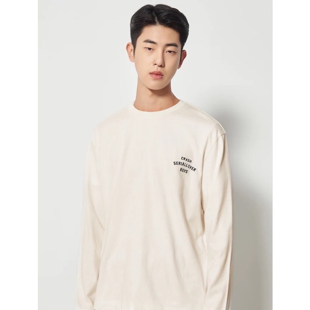 Áo dài tay in và thêu chữ 8 seconds chính hãng