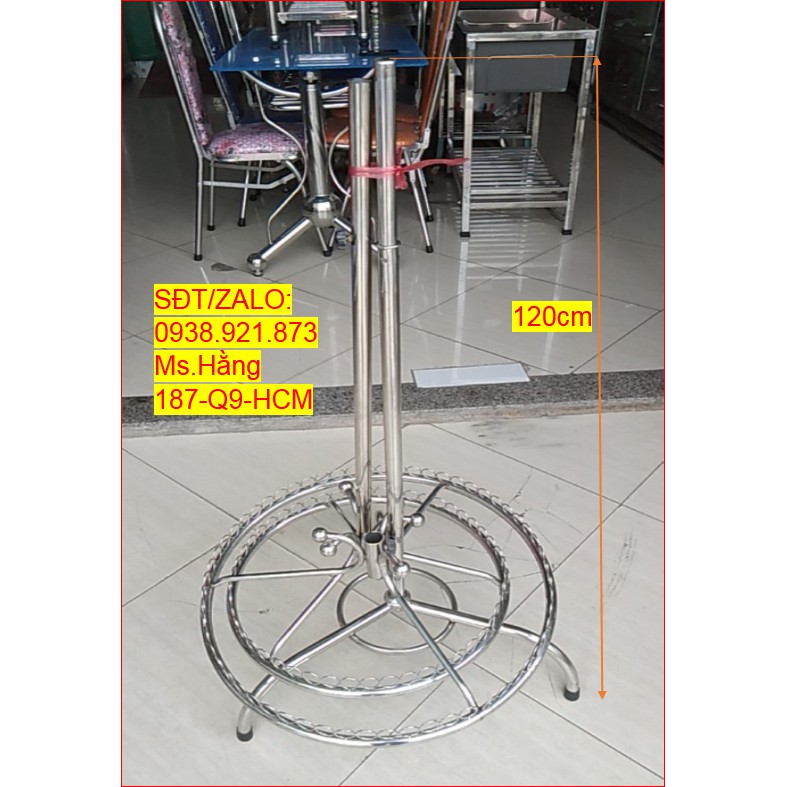 CÂY PHƠI ĐỒ INOX TRÒN 2 TẦNG XOAY- Mã: MX2TK1 -