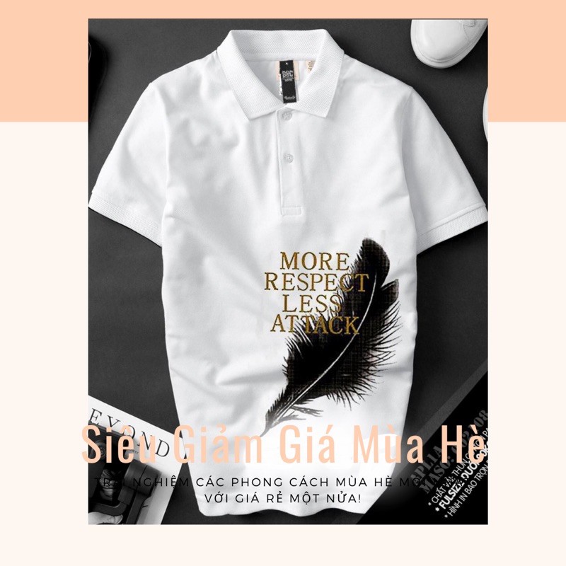 Áo Thun Polo Nam 💕𝘍𝘳𝘦𝘦𝘴𝘩𝘪𝘱💕 Áo Cổ Bẻ Tay Ngắn Áo polo ICED COLD,   siêu đẹp  Hình Chiếc Lá | BigBuy360 - bigbuy360.vn