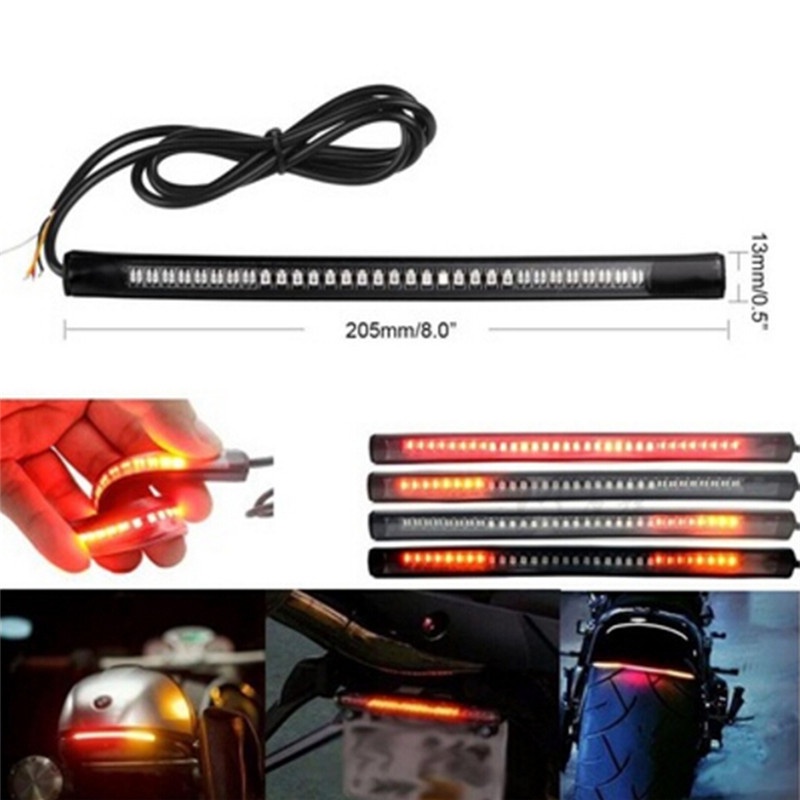 [IN2VN]48 SMD LED Motorcycle Motorbike Tail Brake Stop Turn Signal Strip Stop Light