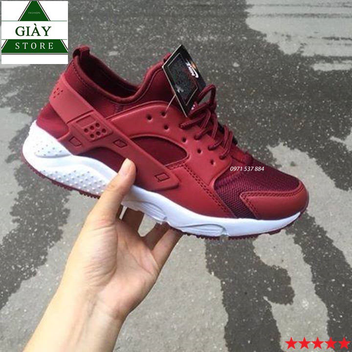 [FULLBOX] Giày Sneaker Nam Nữ Huarache Đỏ Mận