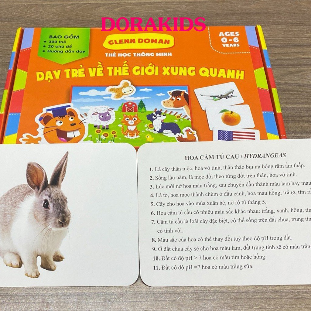 Combo 3 bộ thẻ học thông minh Flash Card nâng cao chuẩn Glenn Doman dành cho bé từ 0-6 tuổi chất liệu Ivory cao cấp