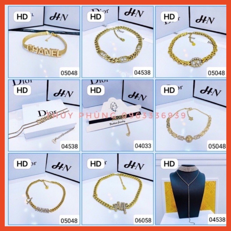 VÒNG CỔ THƯƠNG HIỆU , chocker cao cấp