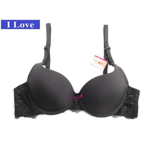 Áo ngực Lovely xuất Nhật quả trơn dây ren mút ép vừa nâng ngực 175
