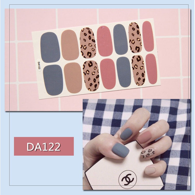 Bộ nail sticker 14 miếng dán móng tay trang trí 3D DA121 - DA140 xinh xắn chống thấm nước