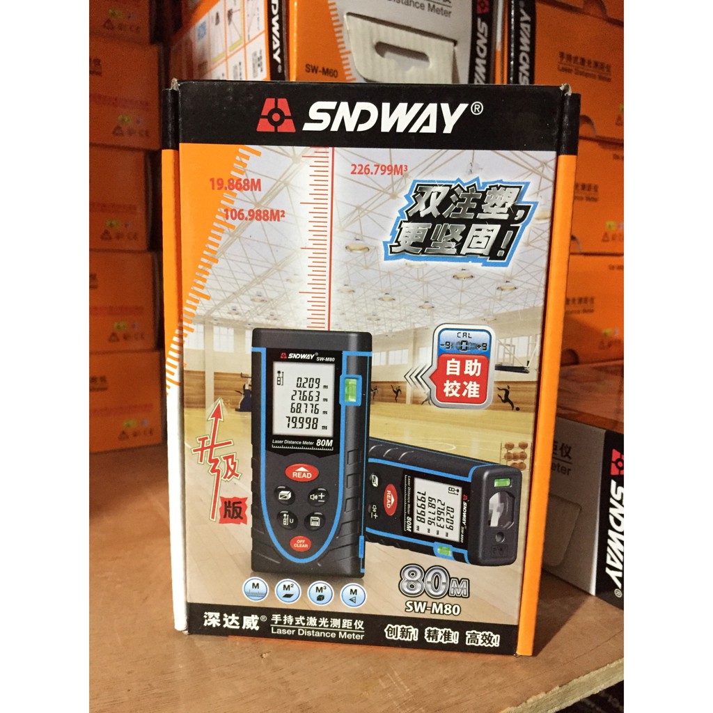 Thước đo khoảng cách bằng tia laser SNDWAY phạm vi 80m (SW-M80)