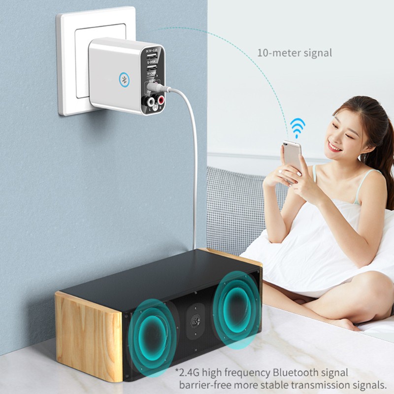 Thiết Bị Nhận Tín Hiệu Bluetooth 5.0 Thẻ Tf 2 Trong 1 Cho Điện Thoại / Máy Tính