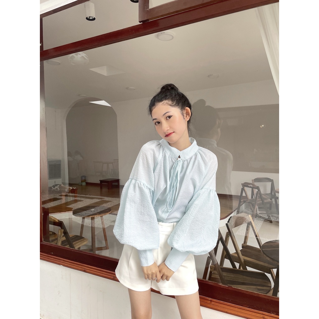 Cloudy blouse - Áo sơ mi tay bồng freesize
