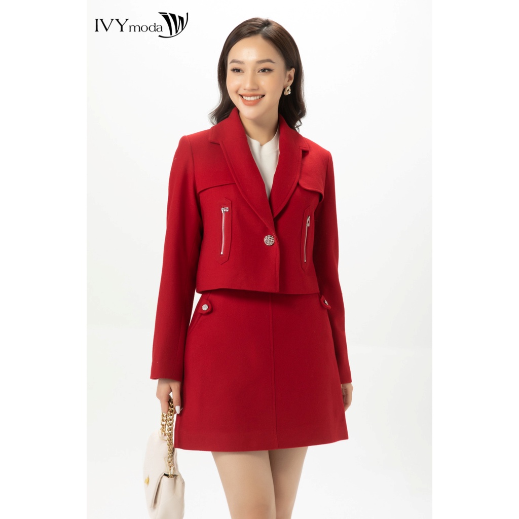 Áo khoác dạ dáng ngắn nữ IVY moda MS 67B9061