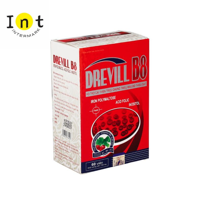 Hộp 60 Viên Uống Bổ Máu Drevill B8 Hoàng Kim