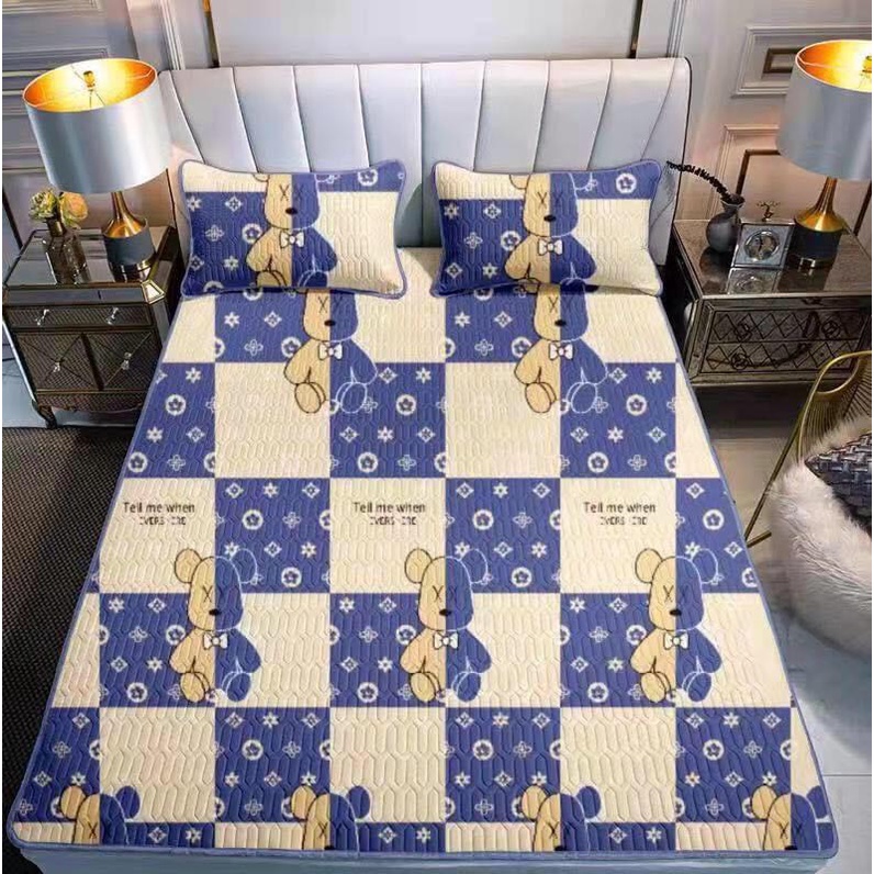 Chiếu điều hòa sao su non in hình 3D dễ thương tăng kèm 2 vỏ gối đầu | BigBuy360 - bigbuy360.vn