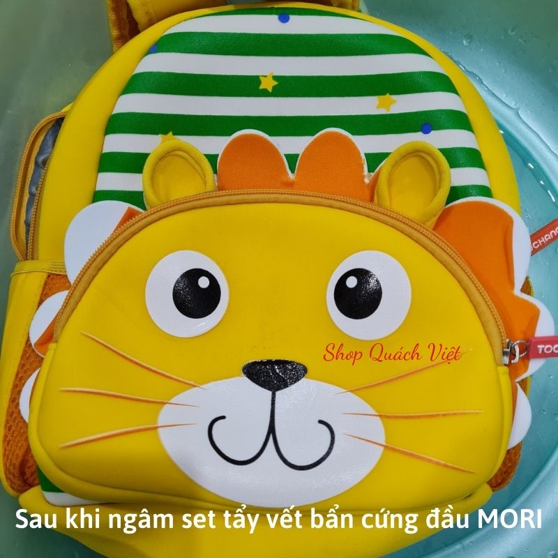 Tẩy quần áo MORI, tẩy vết cà phê, loang màu, nhựa cây (chất tẩy điểm MO01), Hộp 500g dạng bột