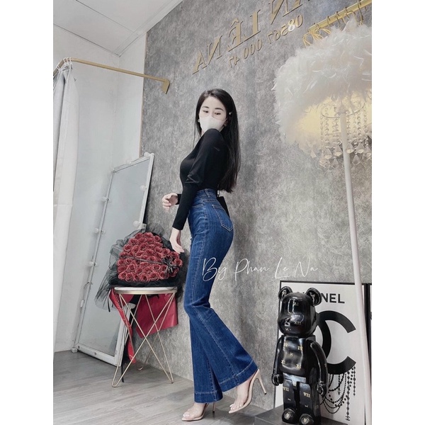 Quần Jean Loe Lưng Siêu Cao Chất Co Giản Dày Dặn