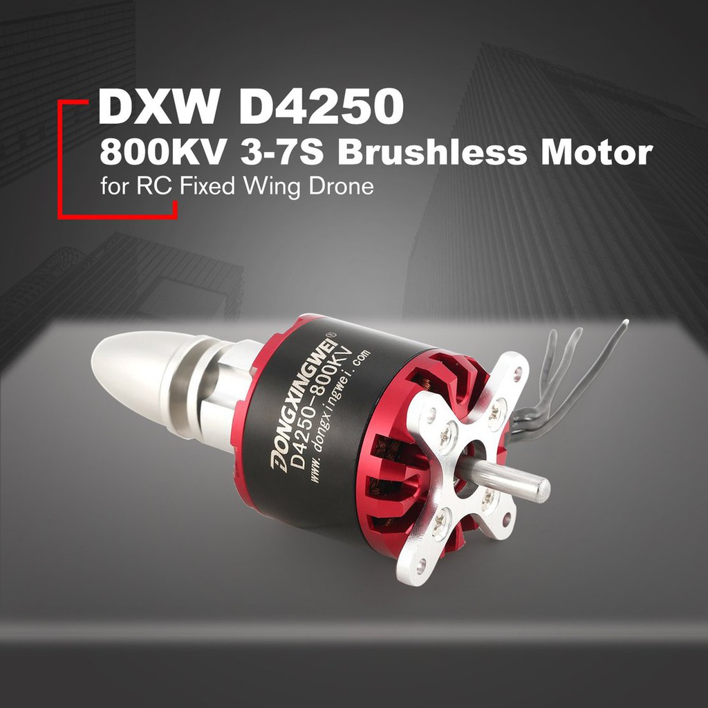 【điều khiển từ xa8/5】DXW D4250 800KV 3-7S Brushless Motor For RC Fixed Wing Airplane
