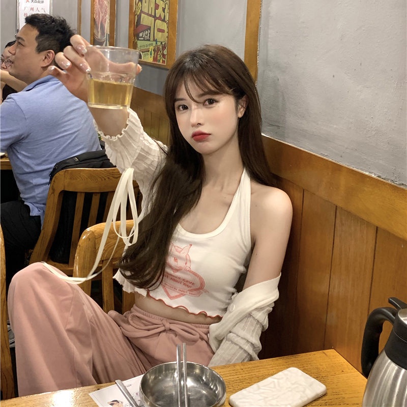 Áo hai dây Họa Tiết Gia Vị Mùa Hè Cho Nữ