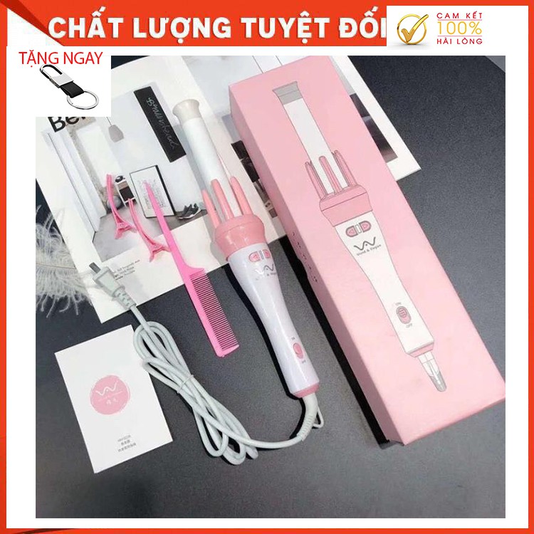 Máy Uốn Tóc Làm Xoăn Xoay Tự Động 360 Độ Hàng  Bảo Hành 6 Tháng.