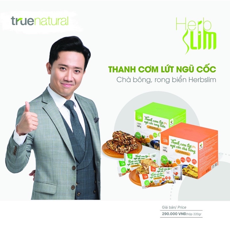 HỘP 10 GÓI - Thanh Cơm Gạo Lứt Ngũ Cốc Herbslim Gạo Lứt Chà Bông, Gạo Lứt Rong Biển Chính Hãng Chuẩn Vị Thơm, Ngon