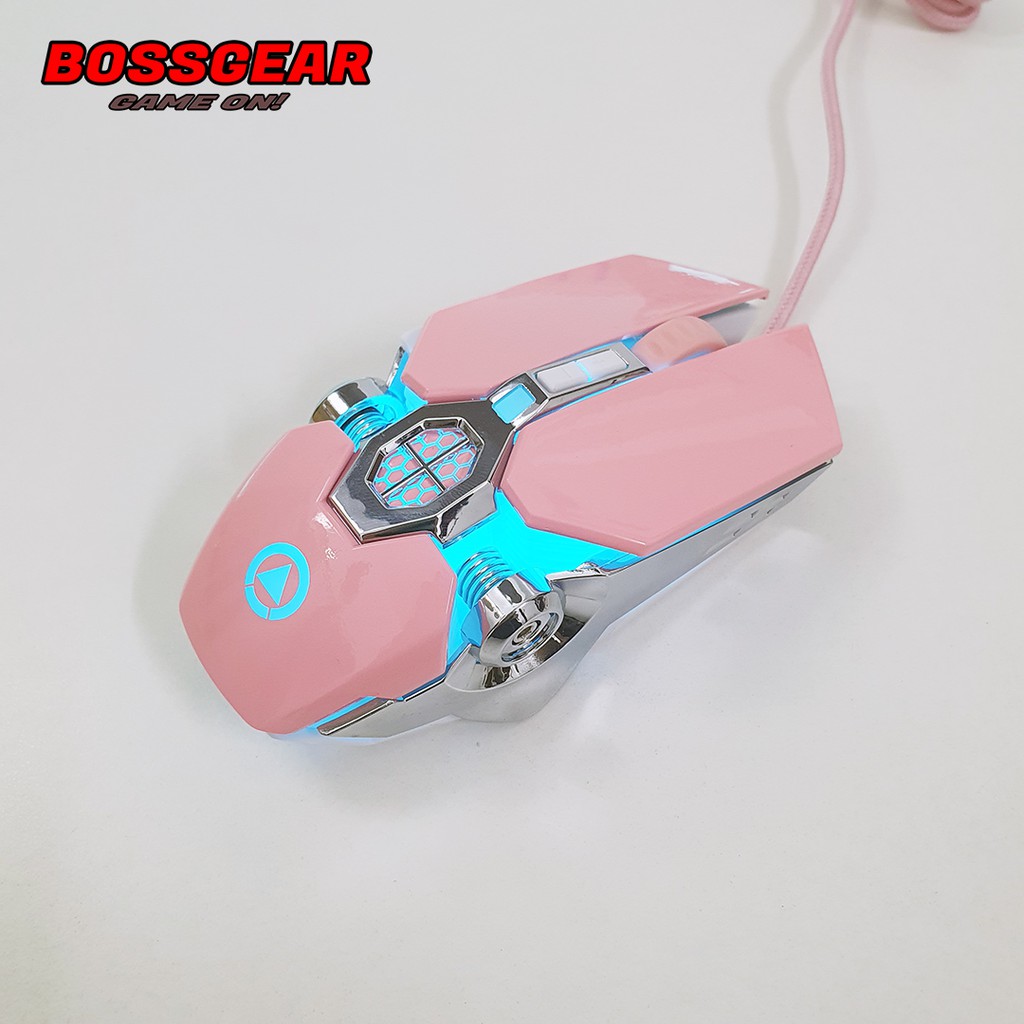 Chuột GAming Langtu G30S Màu Hồng ( Pink mouse , LED 7 màu)