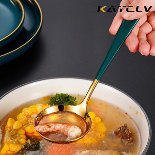 KATELV Muỗng múc canh từ thép không gỉ 304 nhiều màu sắc tùy chọn
