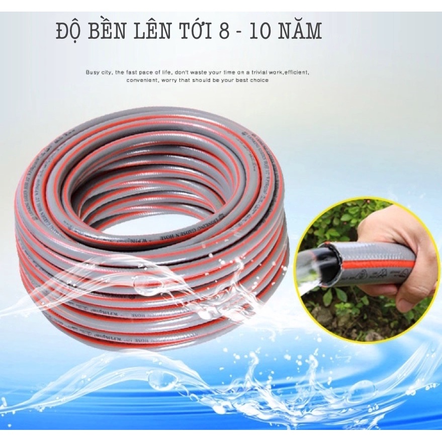 Bộ 10 Mét Ống Nước Vòi Xịt Rữa Xe Tưới Cây Làm vườn 8 Tia LionKing