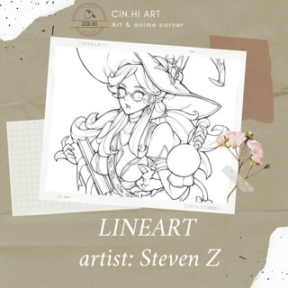 LINE ART tranh tô màu khổ A4-5 giấy 120-250 gsm họa sĩ Steven Z ( P2 )