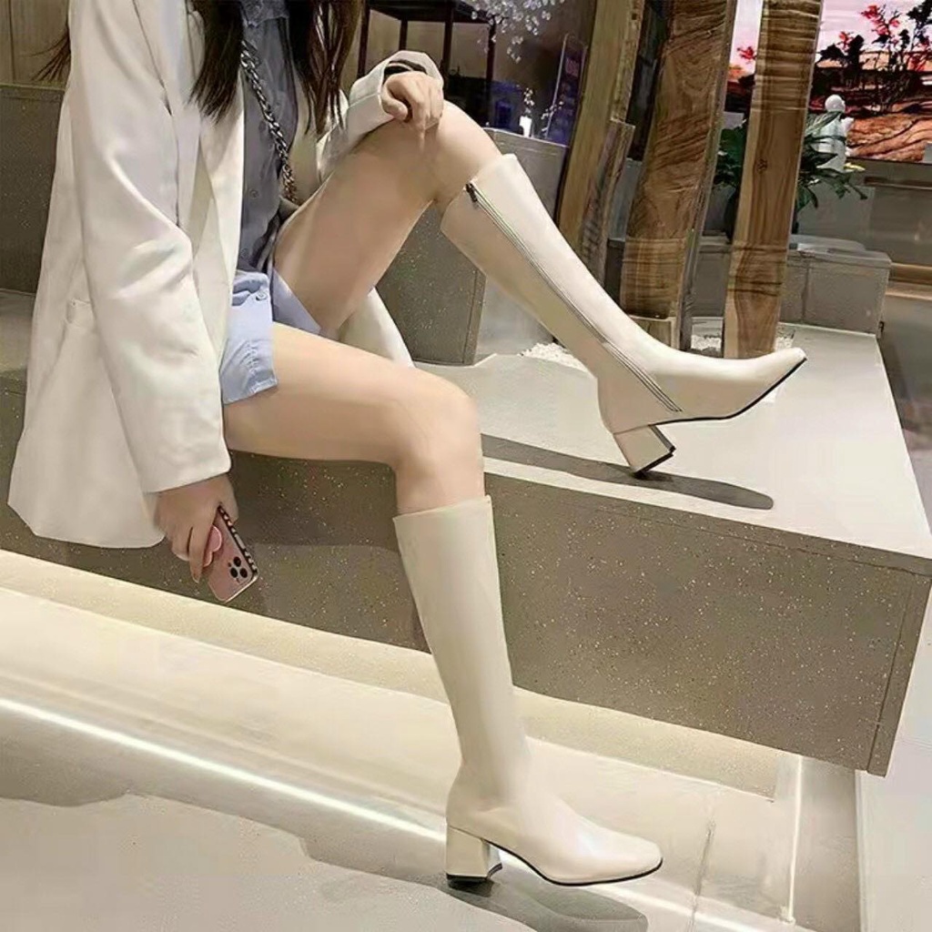 Bốt - Boots đùi da lộn - Mũi nhọn - Gót 7cm | BigBuy360 - bigbuy360.vn