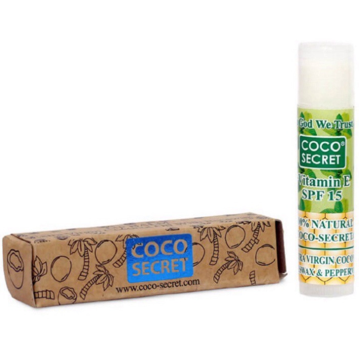 Son dưỡng môi Dầu dừa Sáp ong Tinh dầu Bạc hà Coco Secret