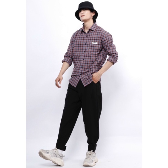 Sơ mi caro nam thời trang form suông rộng Nô Store