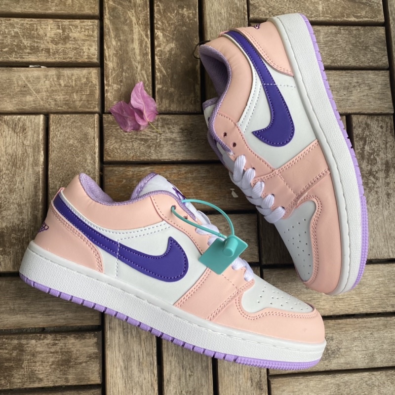 Giầy Jordan 1 hồng tím thấp cổ siêu rẻ fullbox