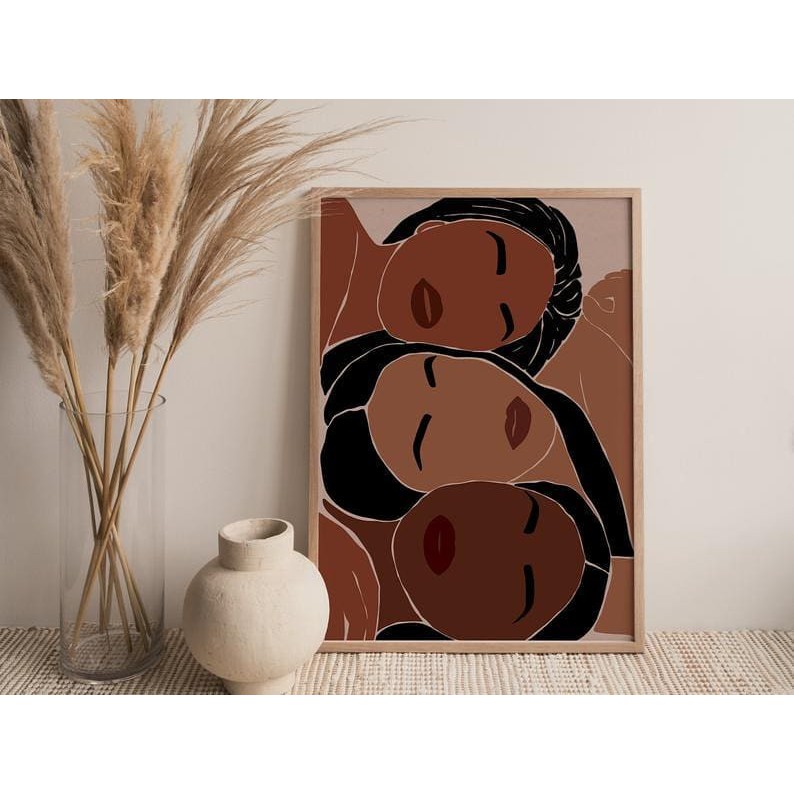 Ba bức tranh hiện đại tuyệt đẹp về những cô gái da màu - Xdecor