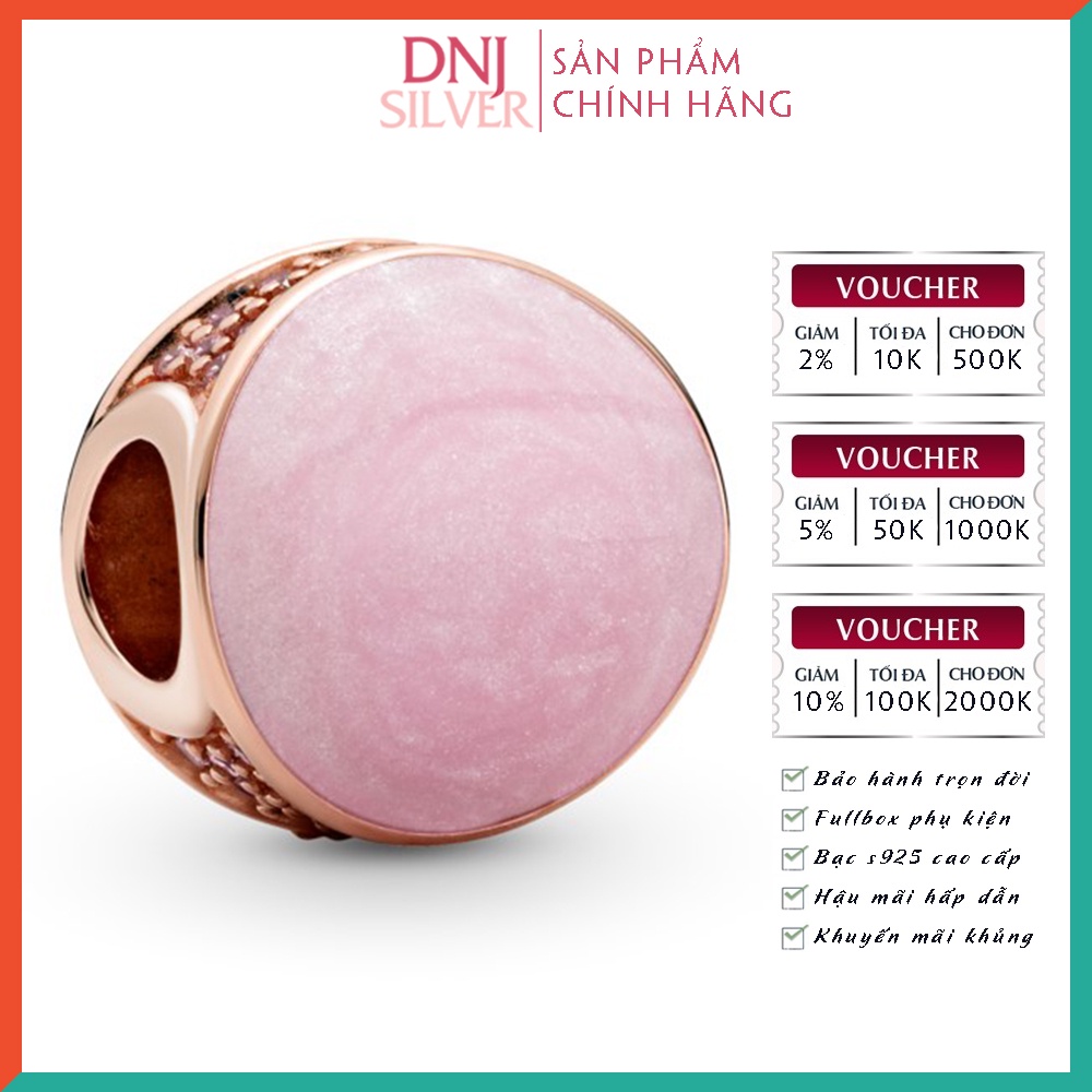 [Hàng cao cấp] Charm bạc 925 cao cấp, hàng chuẩn bạc - Charm Pink Swirl thích hợp để mix vòng tay charm - DN147